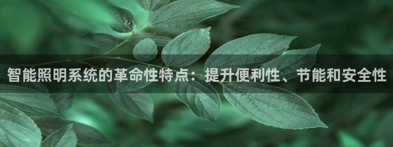 智能照明系统的革命性特点：提升便利性、节能和安全性