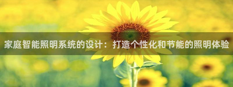 家庭智能照明系统的设计：打造个性化和节能的照明体验