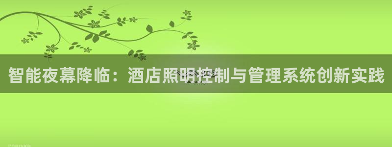 智能夜幕降临：酒店照明控制与管理系统创新